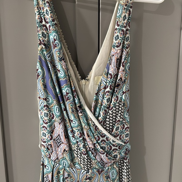 Anthropologie Antilles Jumpsuit Paisley Print Waist Tie Surplice Faux Wrap S - Picture 4 of 7